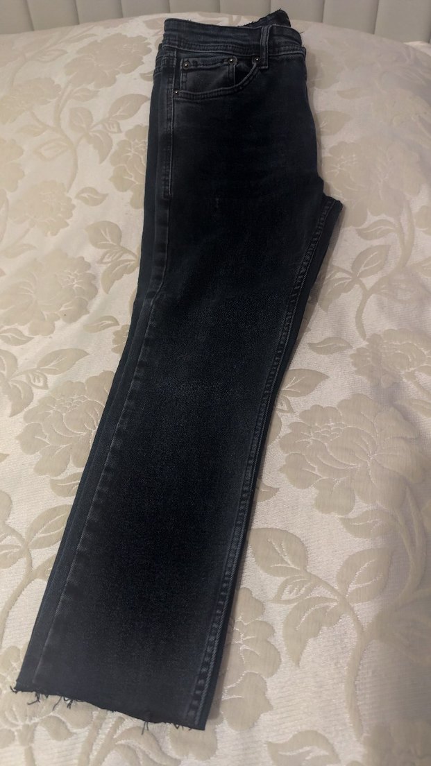 Siyah Gri Erkek Denim Pantolon - Görsel 3