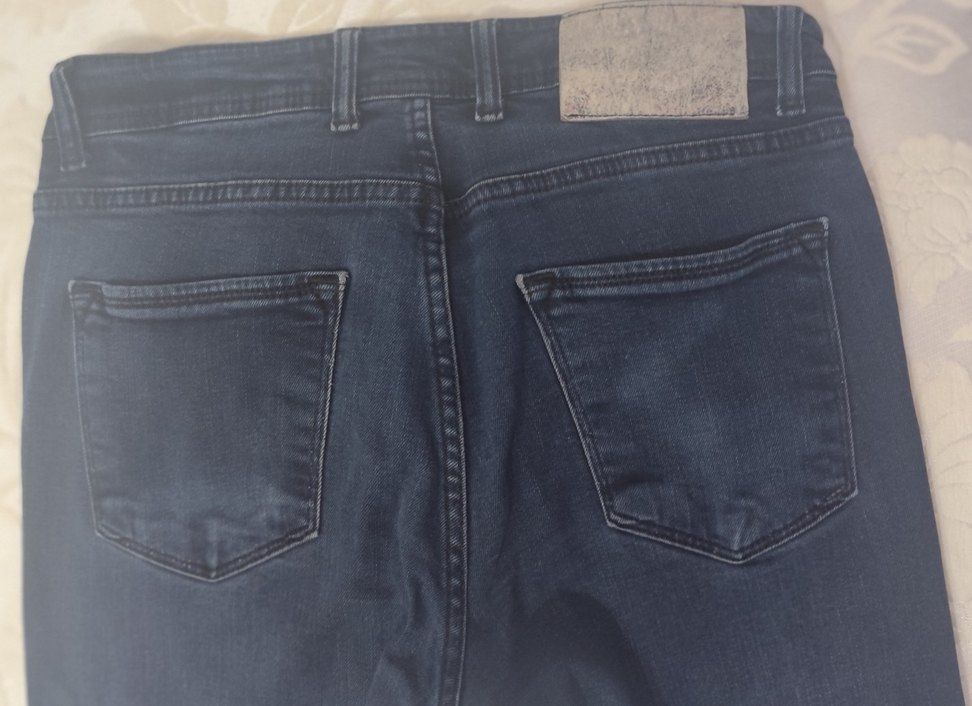 Erkek Lacivert Regular Fit Denim Pantolon - Görsel 3