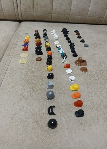 Lego mini figür kask, şapka, aksesuar. - Görsel 5