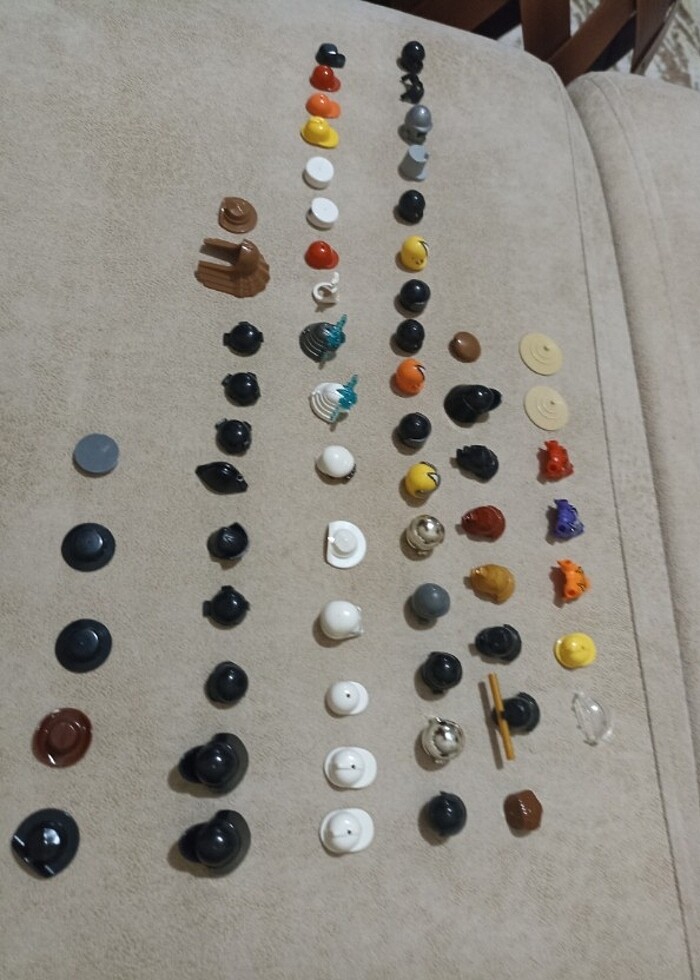 Lego mini figür kask, şapka, aksesuar. - Görsel 2