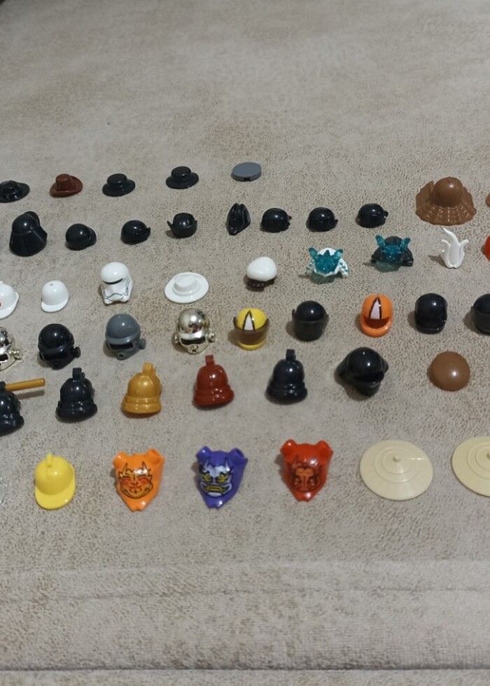 Lego mini figür kask, şapka, aksesuar. - Görsel 3