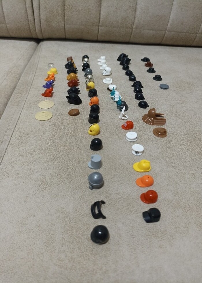 Lego mini figür kask, şapka, aksesuar. - Görsel 5