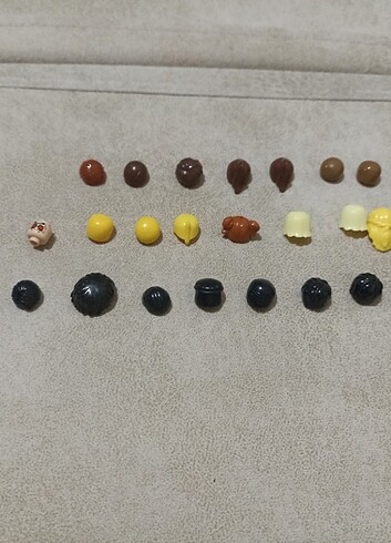 Lego mini figür saç, el, kol, aksesuar.