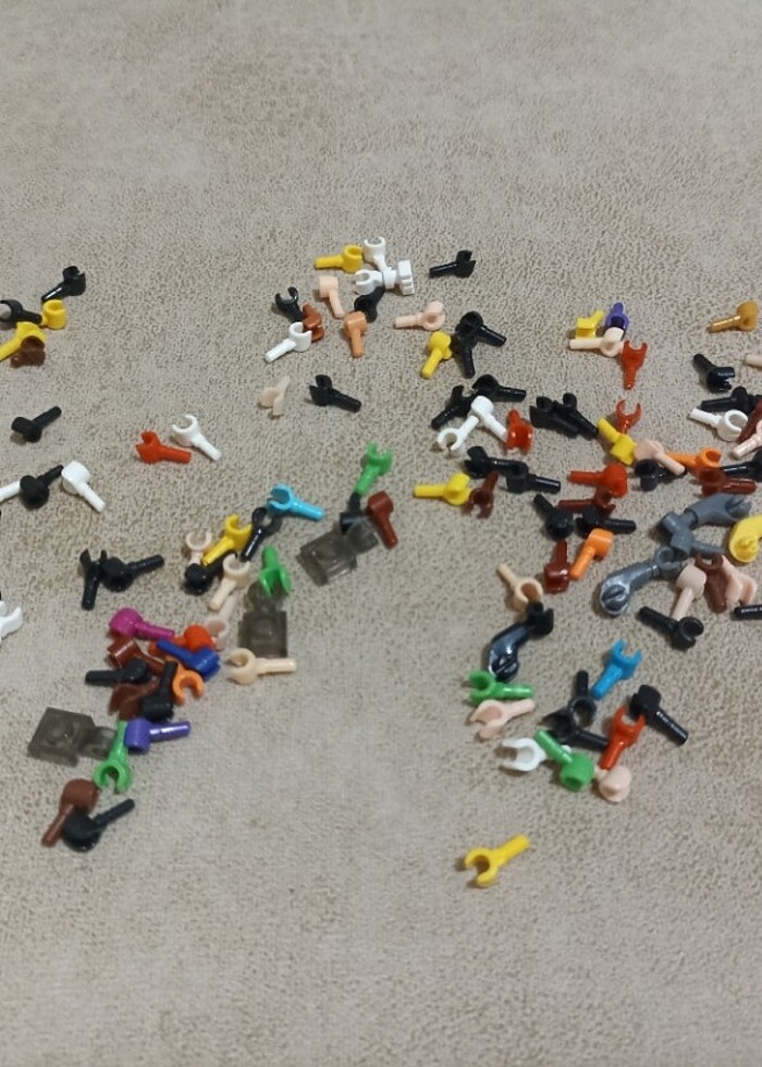 Lego mini figür saç, el, kol, aksesuar. - Görsel 5