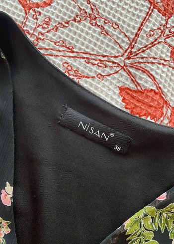 Abiye Çiçek Desenli Siyah Bohem Midi Elbise