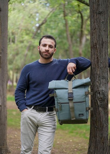 Gri Kayışlı Sokak Tarzı unisex Sırt Çantası - Görsel 3