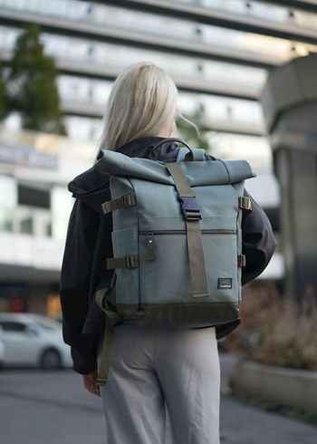 Gri Kayışlı Sokak Tarzı unisex Sırt Çantası - Görsel 4