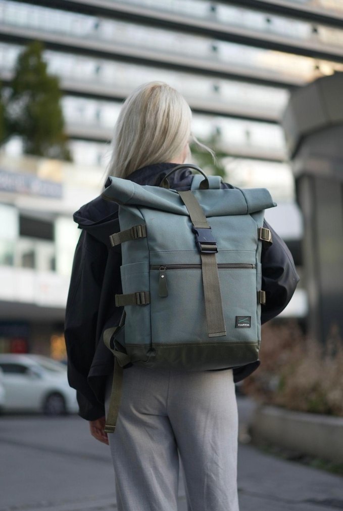 Gri Kayışlı Sokak Tarzı unisex Sırt Çantası - Görsel 4