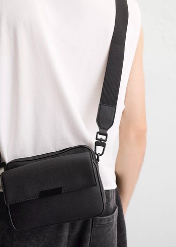 Siyah Deri erkek Çantası - Görsel 3