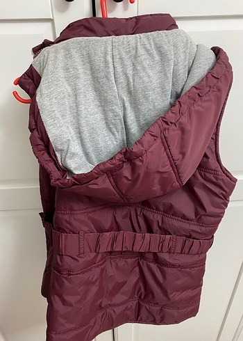 Bordo Fermuarlı Yüksek Yaka Kadın Yelek - Görsel 3