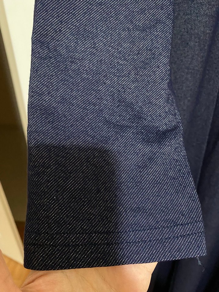 Lacivert Uzun Kol Drapeli Rahat Elbise - Görsel 5