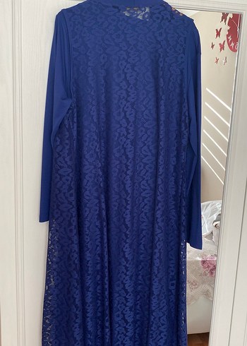 Lacivert Uzun İkili Elbise - Görsel 8