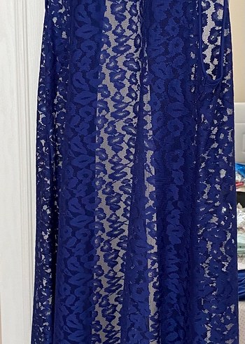 Lacivert Uzun İkili Elbise - Görsel 5