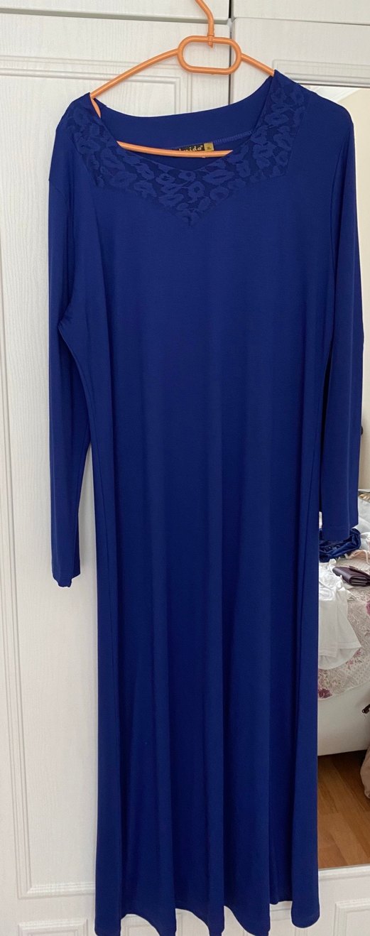 Lacivert Uzun İkili Elbise - Görsel 2