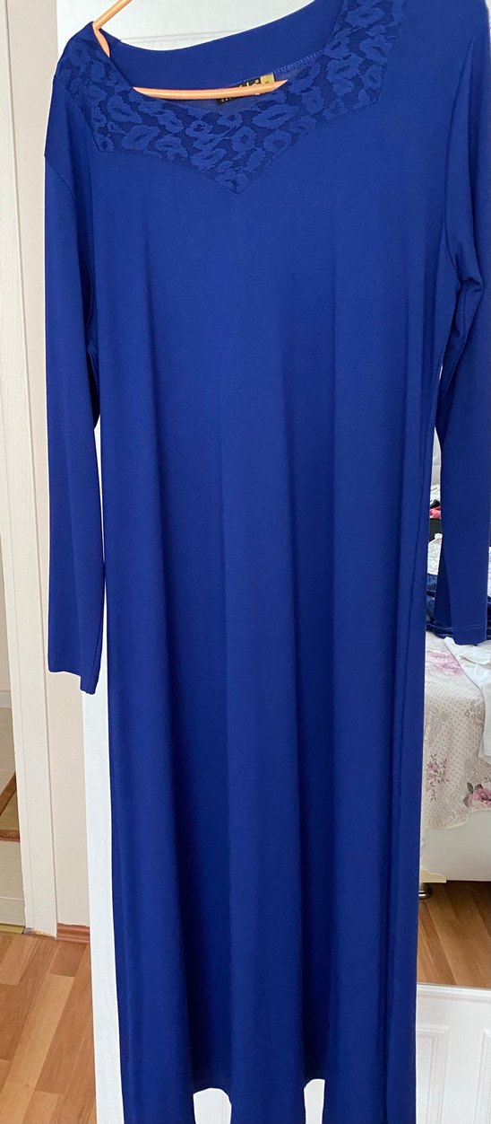 Lacivert Uzun İkili Elbise - Görsel 3