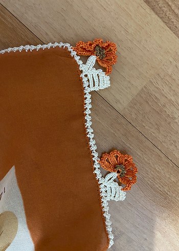 Bej Çiçek Desenli Bohem Kadın Fular - Görsel 2