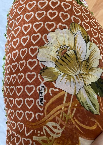 Bej Çiçek Desenli Bohem Kadın Fular - Görsel 5