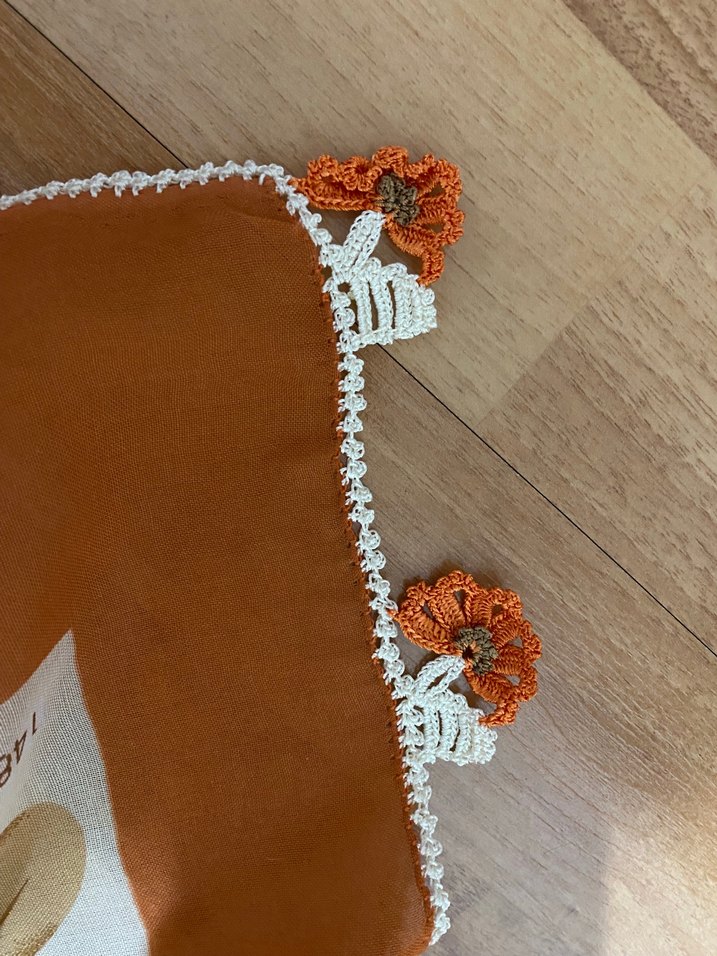 Bej Çiçek Desenli Bohem Kadın Fular - Görsel 2