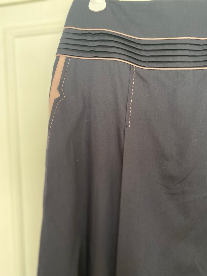 Mavi Uzun Pilili Kadın Etek - Görsel 2