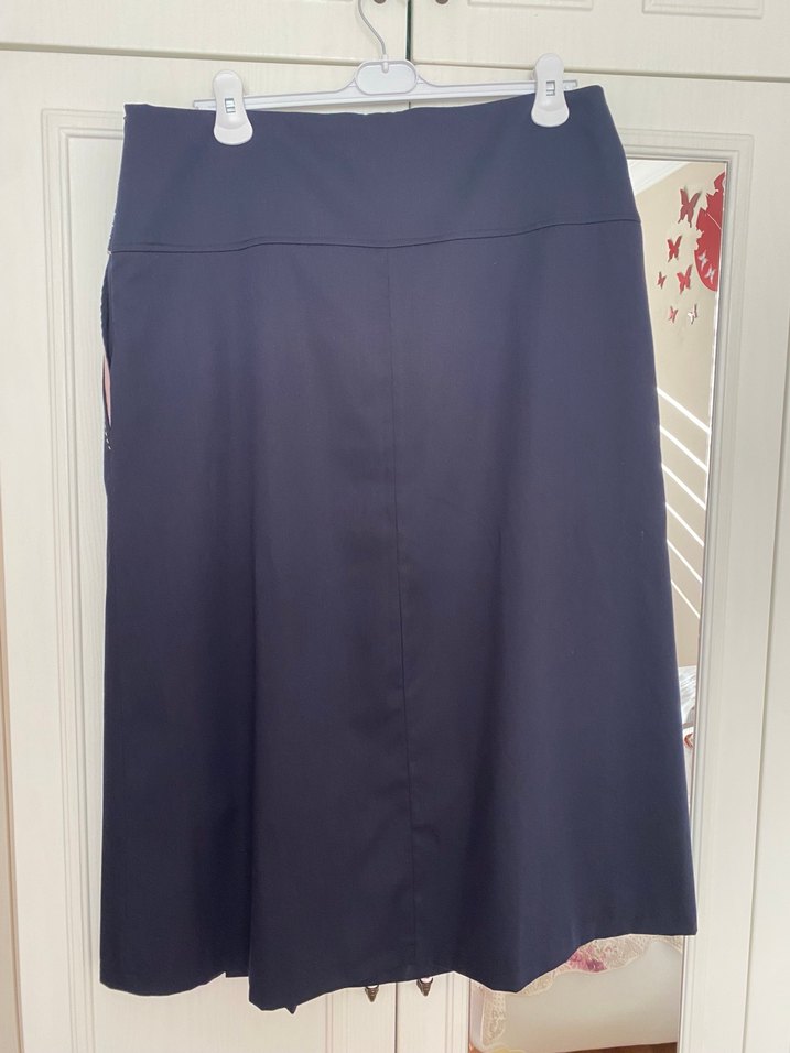 Mavi Uzun Pilili Kadın Etek - Görsel 3