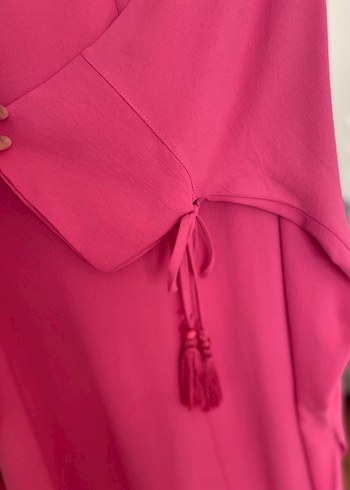 Pembe Uzun Kollu Salaş Kadın Tunik - Görsel 6