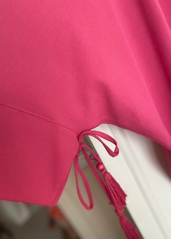 Pembe Uzun Kollu Salaş Kadın Tunik - Görsel 4