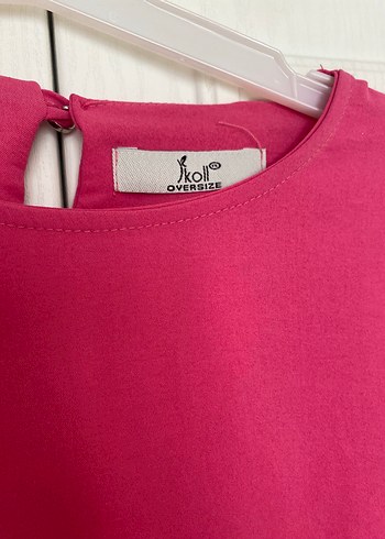 Pembe Uzun Kollu Salaş Kadın Tunik - Görsel 3