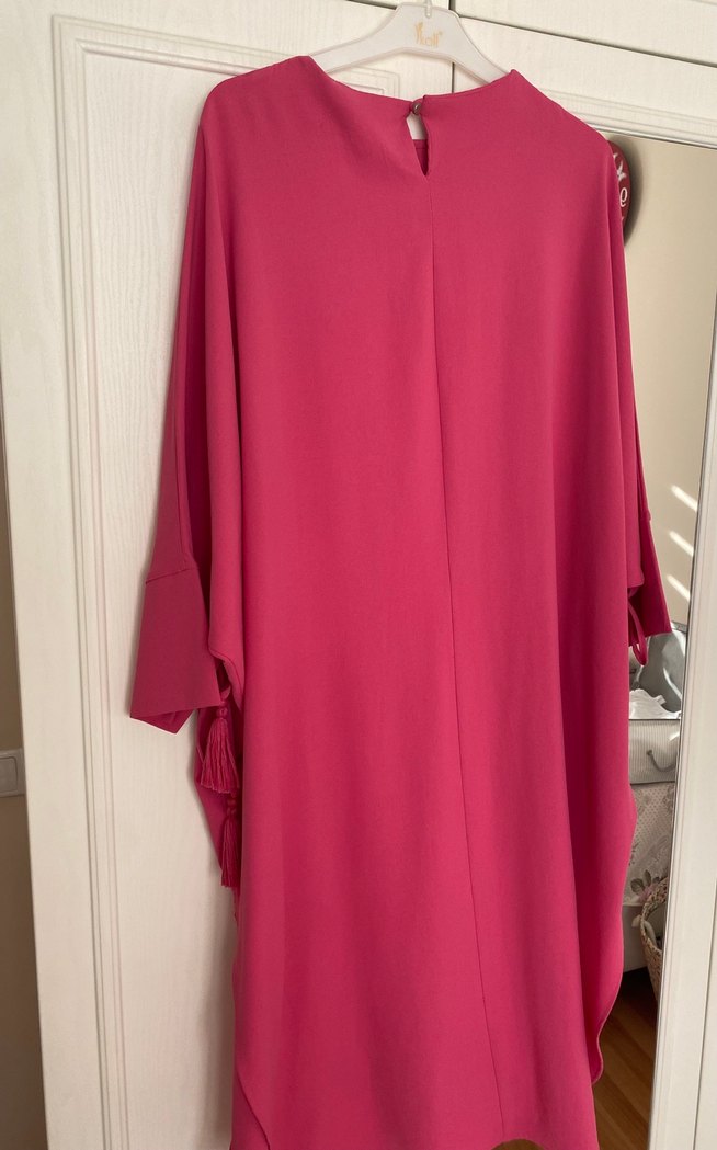 Pembe Uzun Kollu Salaş Kadın Tunik - Görsel 2