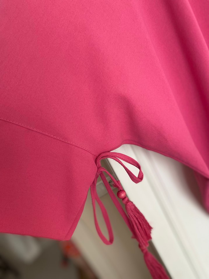 Pembe Uzun Kollu Salaş Kadın Tunik - Görsel 4