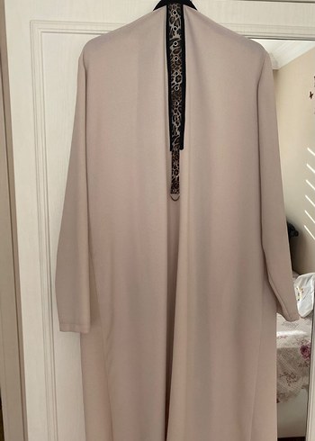 Bej Uzun Kadın Kaban & Askılı İkili Takım - Görsel 2