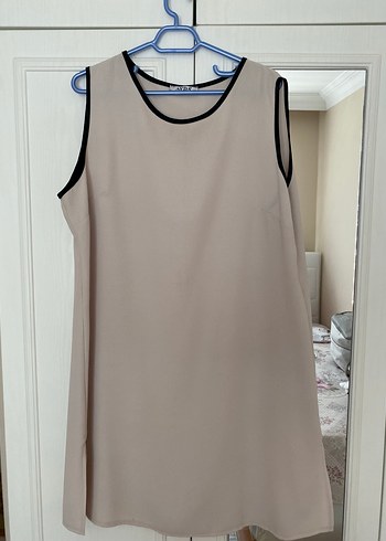 Bej Uzun Kadın Kaban & Askılı İkili Takım - Görsel 4