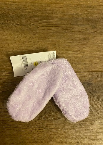 Kızlar için Mor Peluş Ev Terliği - Görsel 3