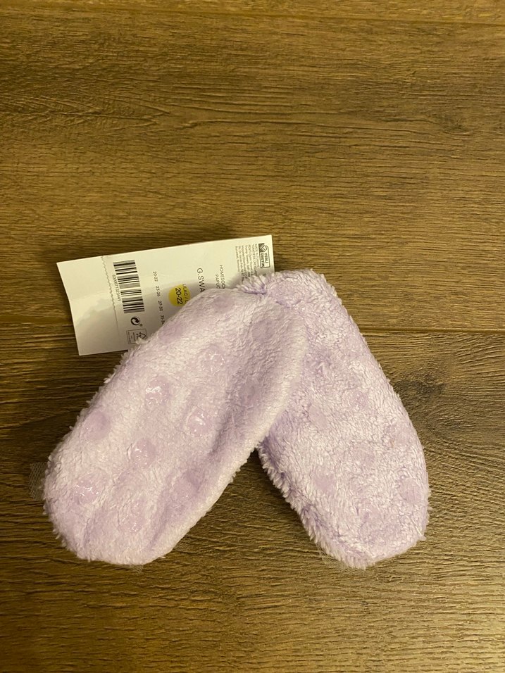 Kızlar için Mor Peluş Ev Terliği - Görsel 3