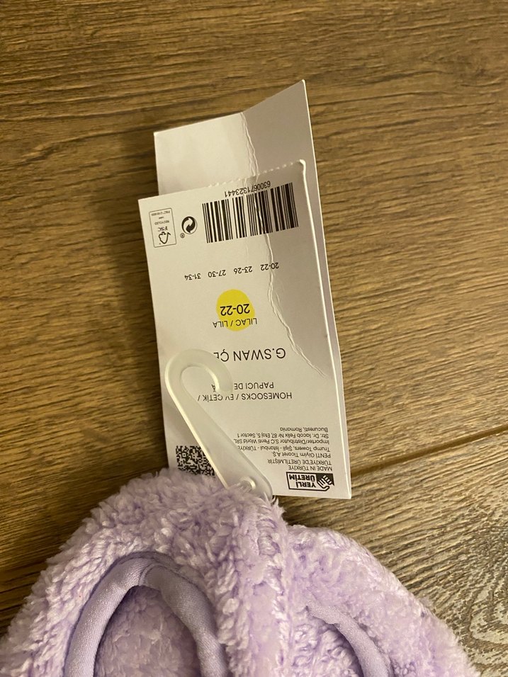 Kızlar için Mor Peluş Ev Terliği - Görsel 2