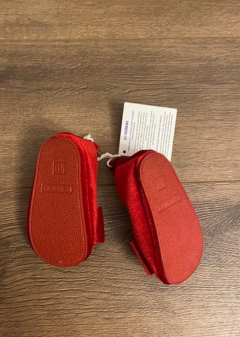 Kız Çocuk Kırmızı Kadife Babet - Görsel 3