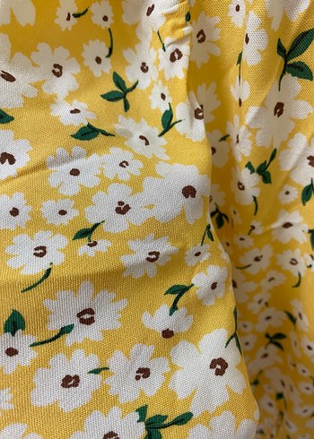 Sarı Bohem V Yaka Uzun Elbise - Görsel 5