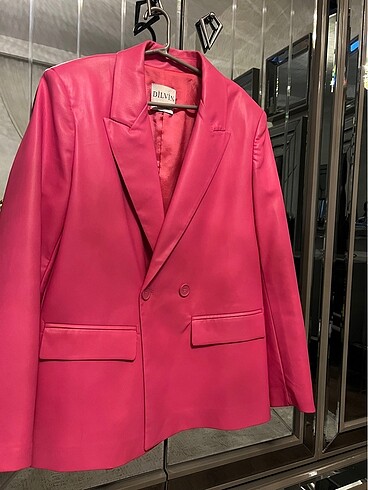 Dilvin deri blazer ceket