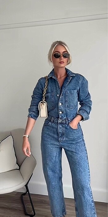 Zara Zara denim tulum