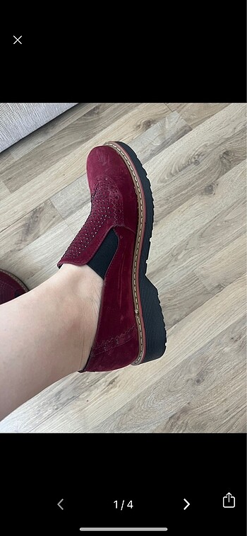 Bordo süet ayakkabı