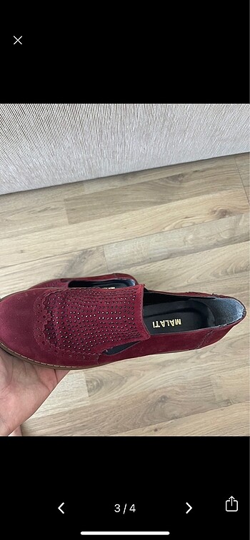 39 Beden Bordo süet ayakkabı