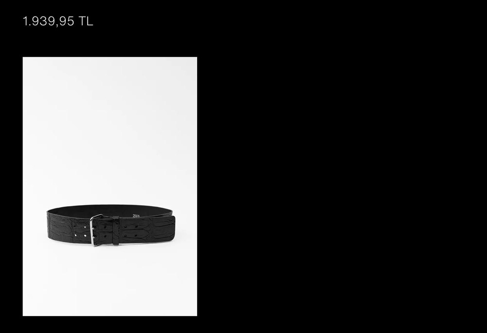 Zara Siyah Deri Kemer - Görsel 2