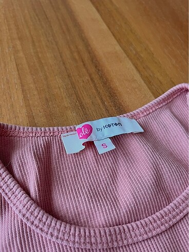 s Beden koton crop pembe