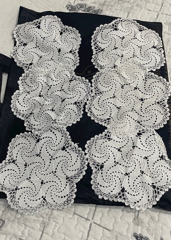 Beden beyaz Renk Bohem Tarzı El Yapımı Dantel Motifleri 6 adet