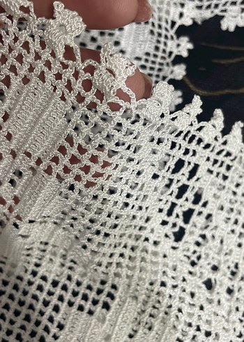 Bohem Çiçek Desenli El Örgüsü Dantel 4 parça - Görsel 6