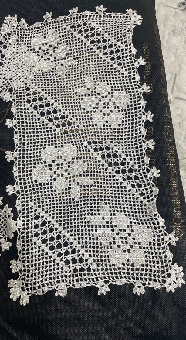 Bohem Çiçek Desenli El Örgüsü Dantel 4 parça - Görsel 2