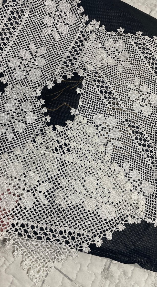 Bohem Çiçek Desenli El Örgüsü Dantel 4 parça - Görsel 4