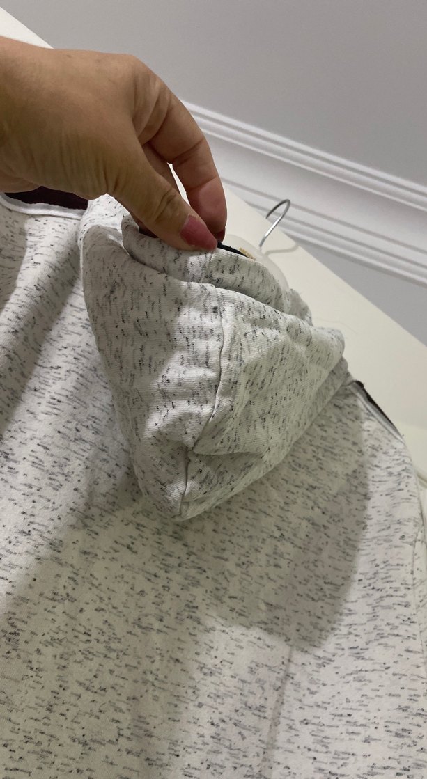 Gri Kapüşonlu Baskılı Oversize Sweatshirt - Görsel 5