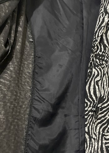 Zebra Desenli Düğmeli Kadın Blazer - Görsel 7