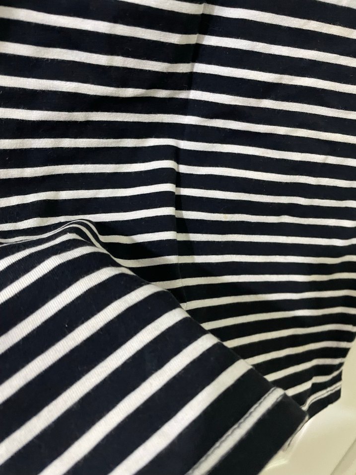 Çizgili Uzun Siyah Elbise - Görsel 4