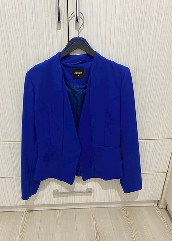 xs Beden GustoKadın Lacivert Regular Fit Midi Blazer